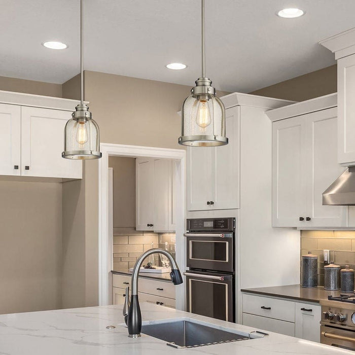 Z-Lite Burren Brushed Nickel Mini-Pendant 337MP-BN | theLightShop