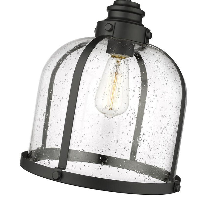 Z-Lite Burren Matte Black Pendant 337P12MB | theLightShop