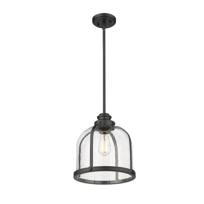 Z-Lite Burren Matte Black Pendant 337P12MB | theLightShop