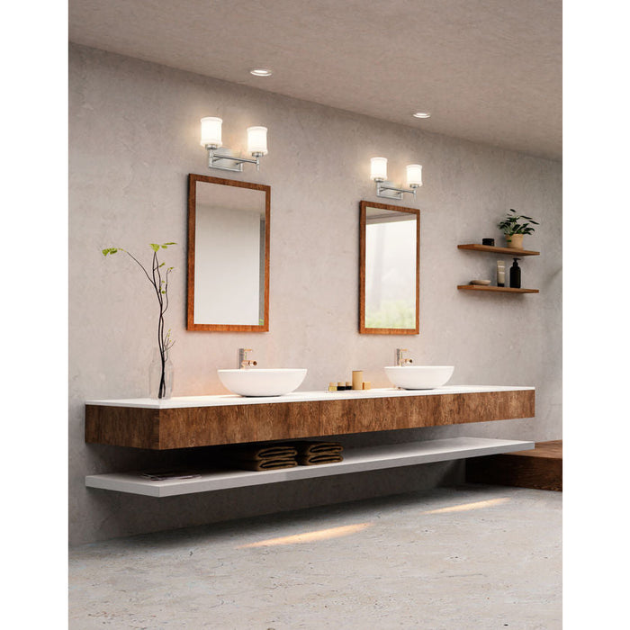 Z-Lite Cadoc Vanity Brushed Nickel 2 Light 622-2V-BN | theLightShop