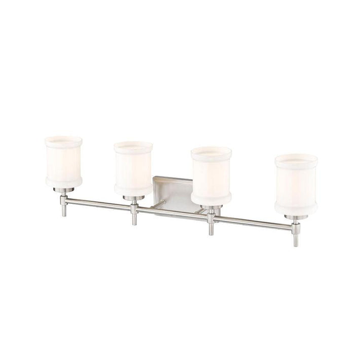 Z-Lite Cadoc Vanity Brushed Nickel 4 Light 622-4V-BN | theLightShop