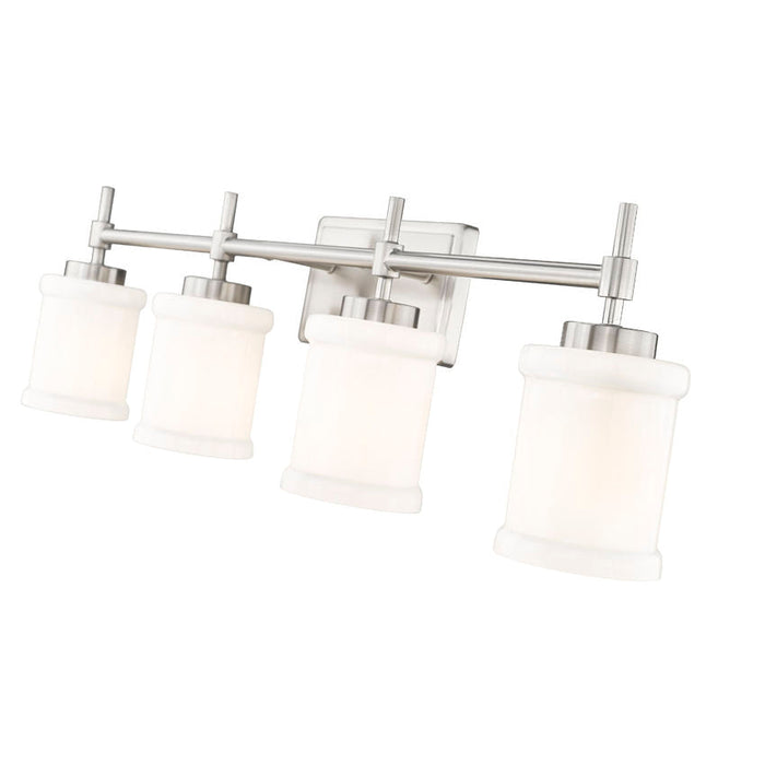 Z-Lite Cadoc Vanity Brushed Nickel 4 Light 622-4V-BN | theLightShop