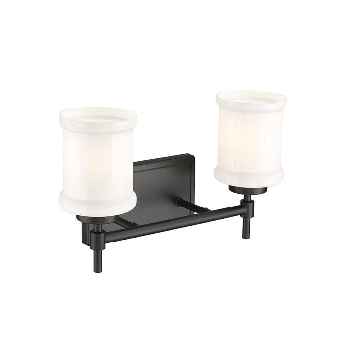 Z-Lite Cadoc Vanity Matte Black 2 Light 622-2V-MB | theLightShop