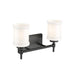 Z-Lite Cadoc Vanity Matte Black 2 Light 622-2V-MB | theLightShop