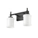 Z-Lite Cadoc Vanity Matte Black 2 Light 622-2V-MB | theLightShop