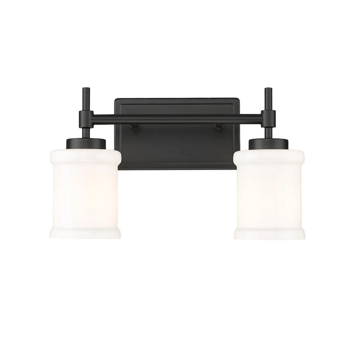 Z-Lite Cadoc Vanity Matte Black 2 Light 622-2V-MB | theLightShop