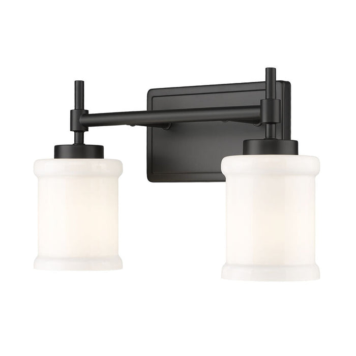 Z-Lite Cadoc Vanity Matte Black 2 Light 622-2V-MB | theLightShop
