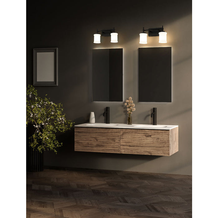 Z-Lite Cadoc Vanity Matte Black 2 Light 622-2V-MB | theLightShop