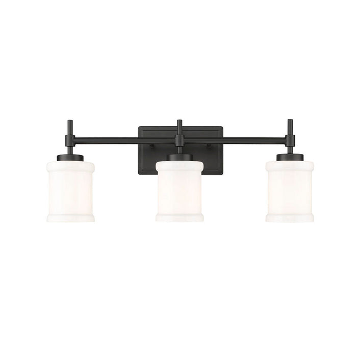 Z-Lite Cadoc Vanity Matte Black 3 Light 622-3V-MB | theLightShop