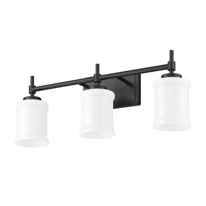 Z-Lite Cadoc Vanity Matte Black 3 Light 622-3V-MB | theLightShop