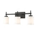 Z-Lite Cadoc Vanity Matte Black 3 Light 622-3V-MB | theLightShop
