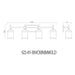 Z-Lite Cadoc Vanity Matte Black 4 Light 622-4V-MB | theLightShop