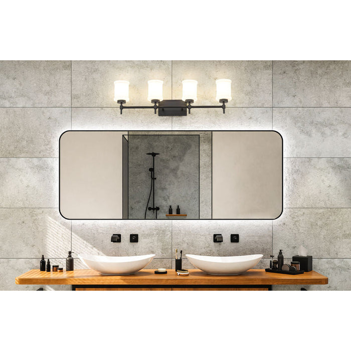 Z-Lite Cadoc Vanity Matte Black 4 Light 622-4V-MB | theLightShop