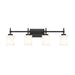 Z-Lite Cadoc Vanity Matte Black 4 Light 622-4V-MB | theLightShop