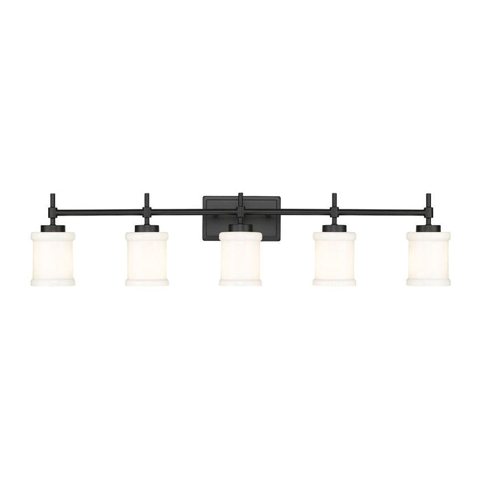 Z-Lite Cadoc Vanity Matte Black 5 Light 622-5V-MB | theLightShop