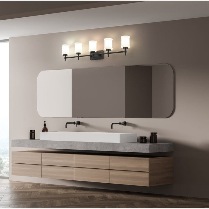 Z-Lite Cadoc Vanity Matte Black 5 Light 622-5V-MB | theLightShop