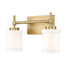 Z-Lite Cadoc Vanity Modern Gold 2 Light 622-2V-MGLD | theLightShop