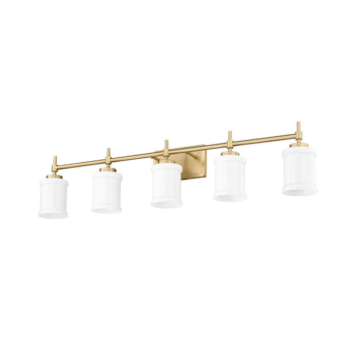 Z-Lite Cadoc Vanity Modern Gold 5 Light 622-5V-MGLD | theLightShop