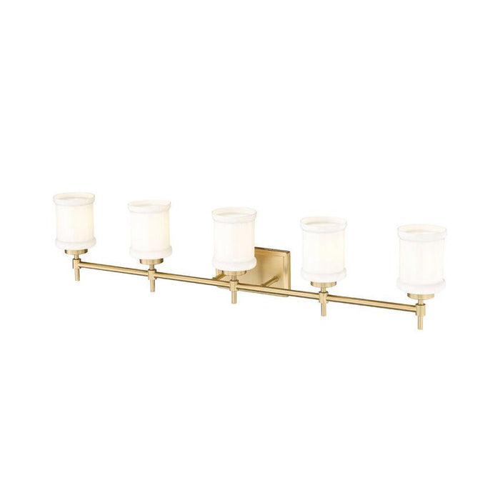 Z-Lite Cadoc Vanity Modern Gold 5 Light 622-5V-MGLD | theLightShop