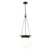 Z-Lite Calhoun Matte Black 1 Light Pendant 7505P13-MB | theLightShop