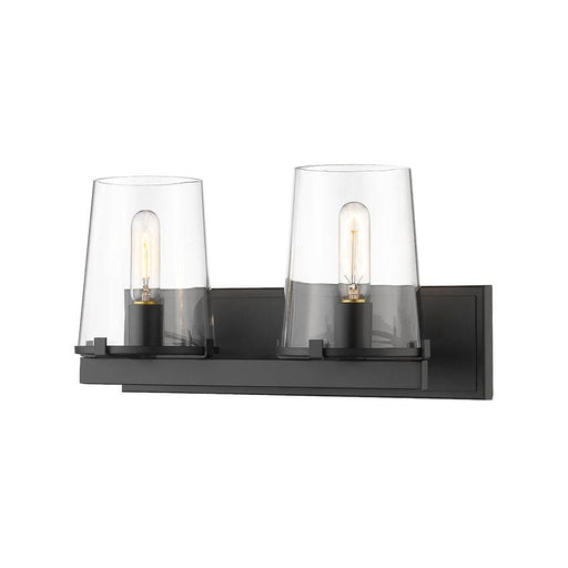 Z-Lite Callista Matte Black 2 Light Vanity 3032-2V-MB | theLightShop