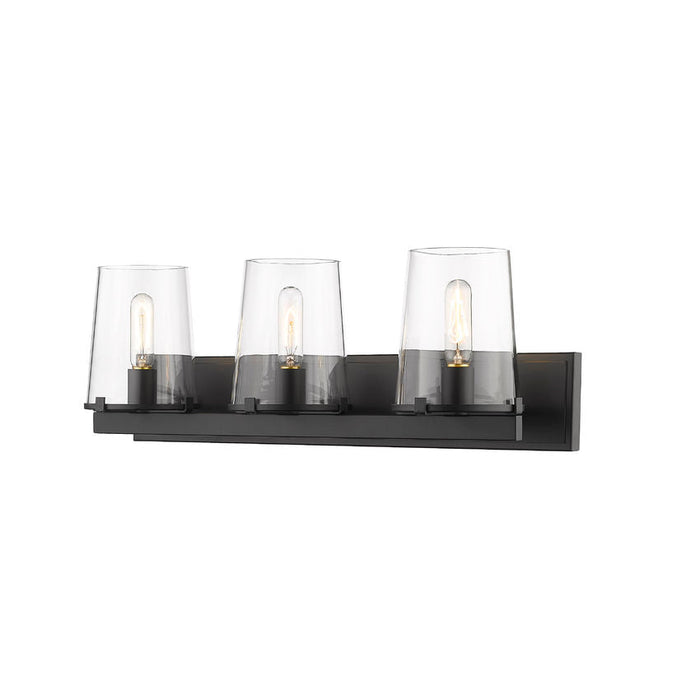 Z-Lite Callista Matte Black 3 Light Vanity 3032-3V-MB | theLightShop