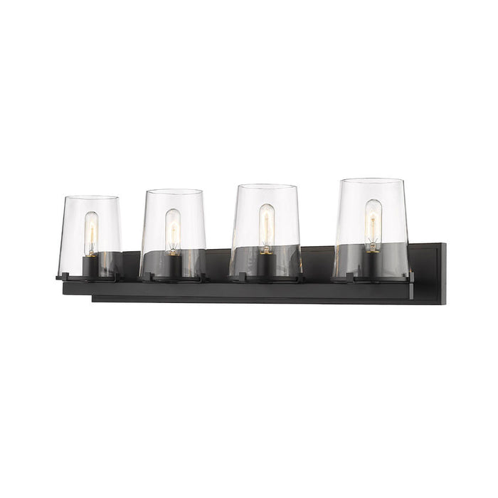 Z-Lite Callista Matte Black 4 Light Vanity 3032-4V-MB | theLightShop