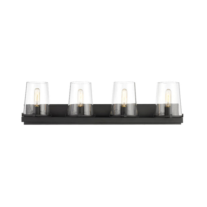 Z-Lite Callista Matte Black 4 Light Vanity 3032-4V-MB | theLightShop