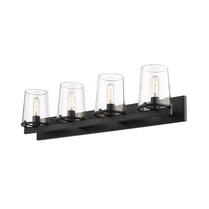 Z-Lite Callista Matte Black 4 Light Vanity 3032-4V-MB | theLightShop