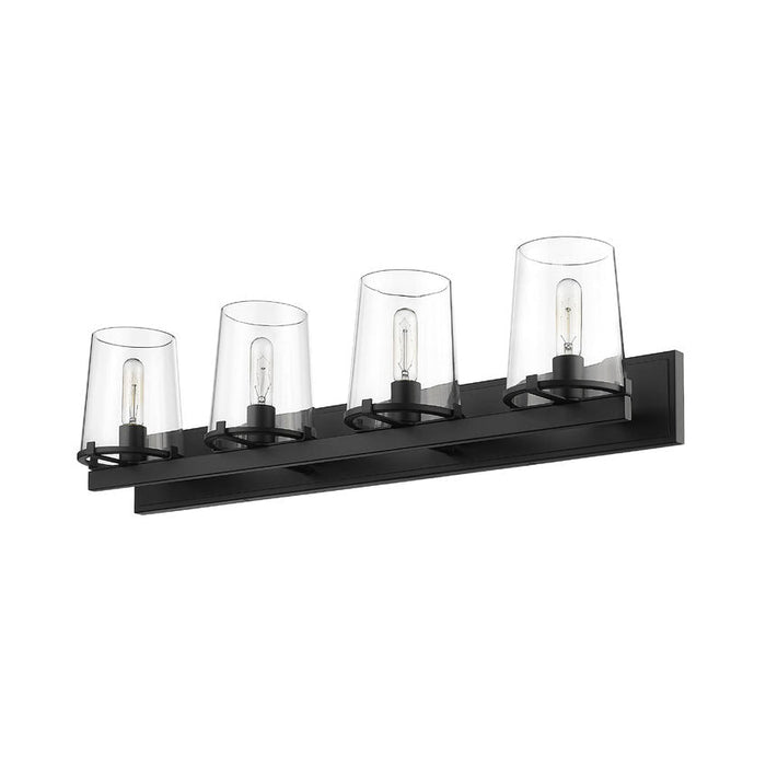 Z-Lite Callista Matte Black 4 Light Vanity 3032-4V-MB | theLightShop