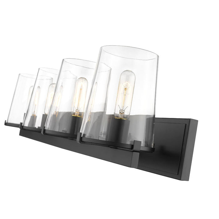 Z-Lite Callista Matte Black 4 Light Vanity 3032-4V-MB | theLightShop