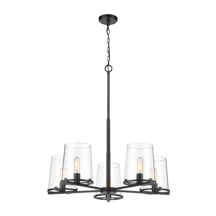 Z-Lite Callista Matte Black 5 Light Chandelier 3032-5MB | theLightShop