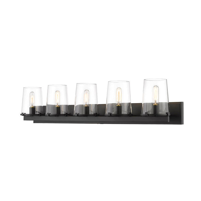 Z-Lite Callista Matte Black 5 Light Vanity 3032-5V-MB | theLightShop