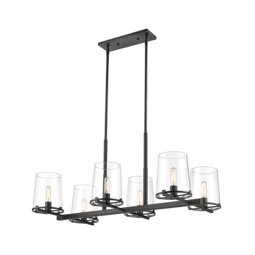 Z-Lite Callista Matte Black 6 Light Chandelier 3032-6L-MB | theLightShop