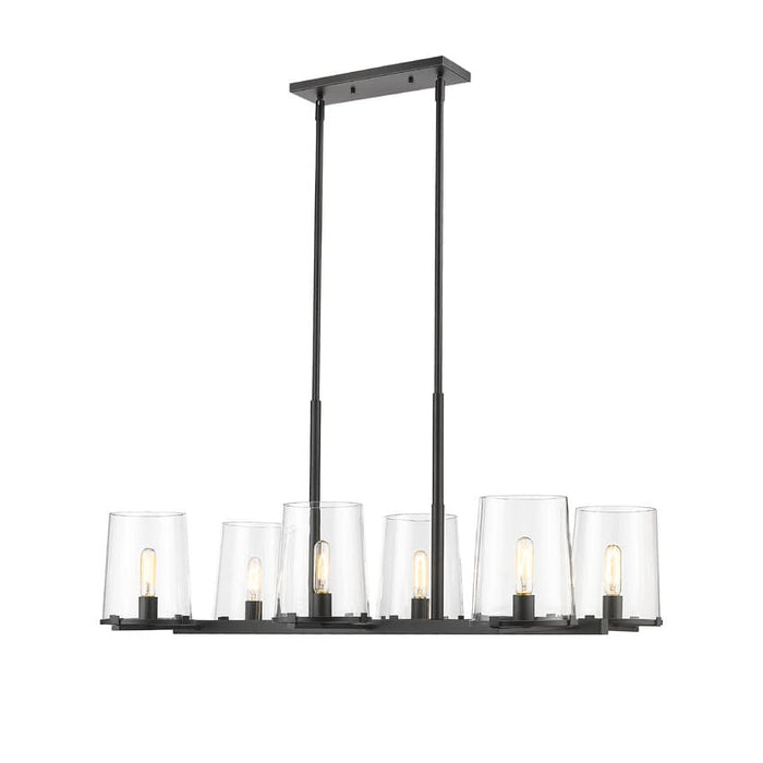 Z-Lite Callista Matte Black 6 Light Chandelier 3032-6L-MB | theLightShop