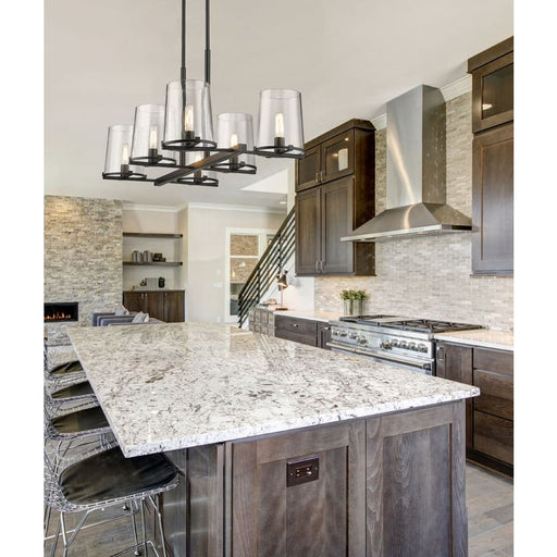 Z-Lite Callista Matte Black 6 Light Chandelier 3032-6L-MB | theLightShop