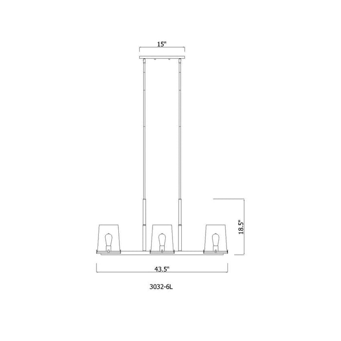 Z-Lite Callista Matte Black 6 Light Chandelier 3032-6L-MB | theLightShop