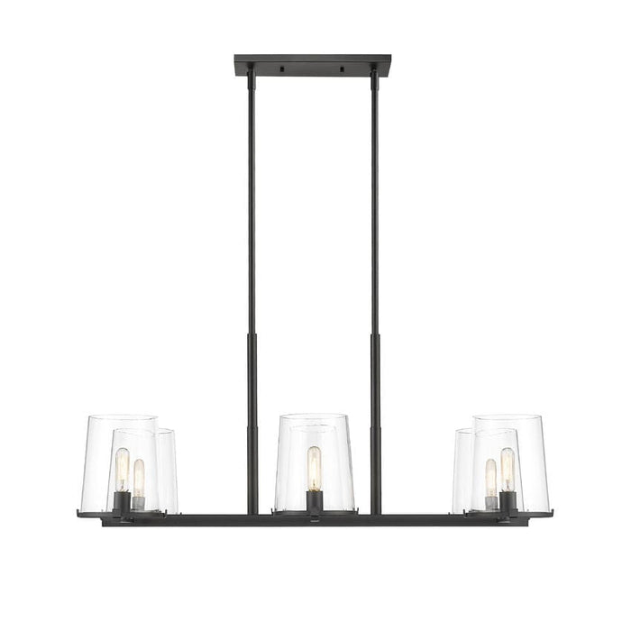 Z-Lite Callista Matte Black 6 Light Chandelier 3032-6L-MB | theLightShop