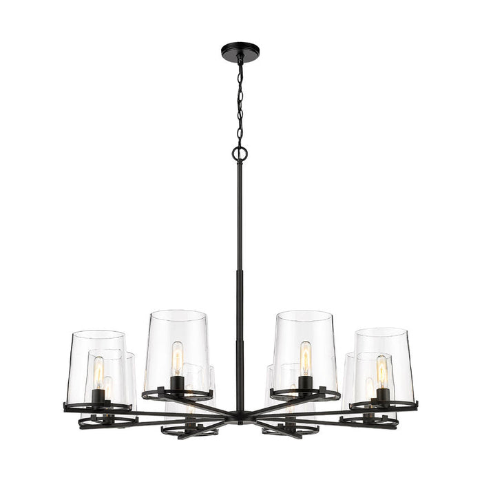 Z-Lite Callista Matte Black 8 Light Chandelier 3032-8MB | theLightShop