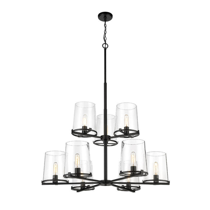 Z-Lite Callista Matte Black 9 Light Chandelier 3032-9MB | theLightShop