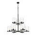 Z-Lite Callista Matte Black 9 Light Chandelier 3032-9MB | theLightShop