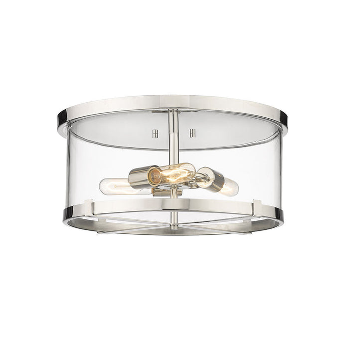 Z-Lite Callista Polished Nickel 3 Light Flushmount 3032F-PN | theLightShop