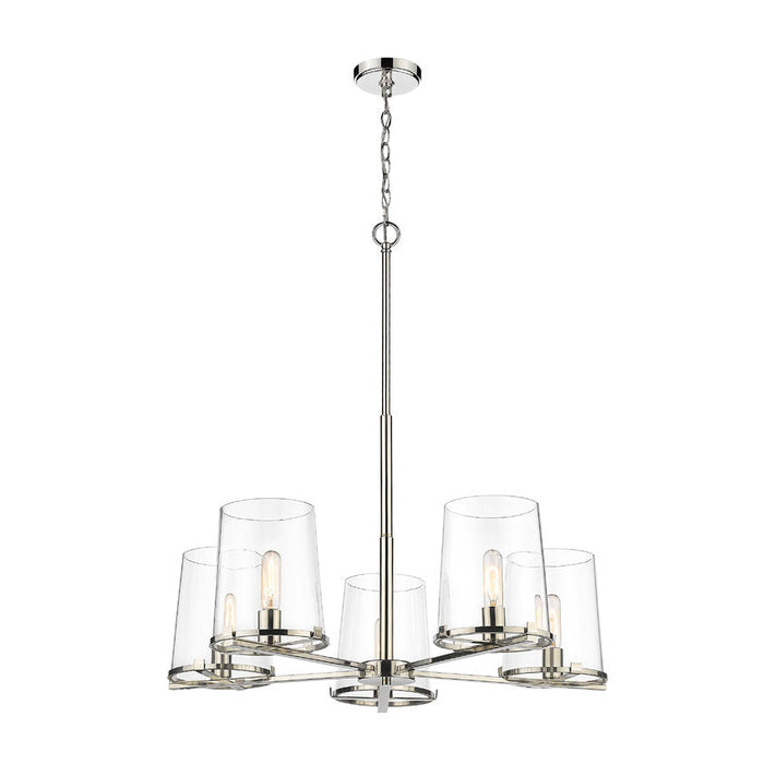 Z-Lite Callista Polished Nickel 5 Light Chandelier 3032-5PN | theLightShop