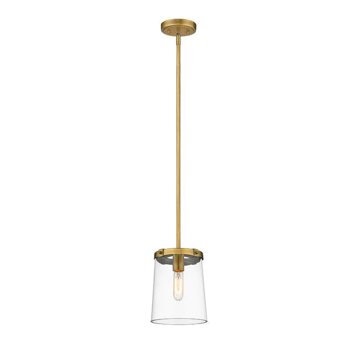 Z-Lite Callista Rubbed Brass 1 Light Mini-Pendant 3032MP-RB | theLightShop