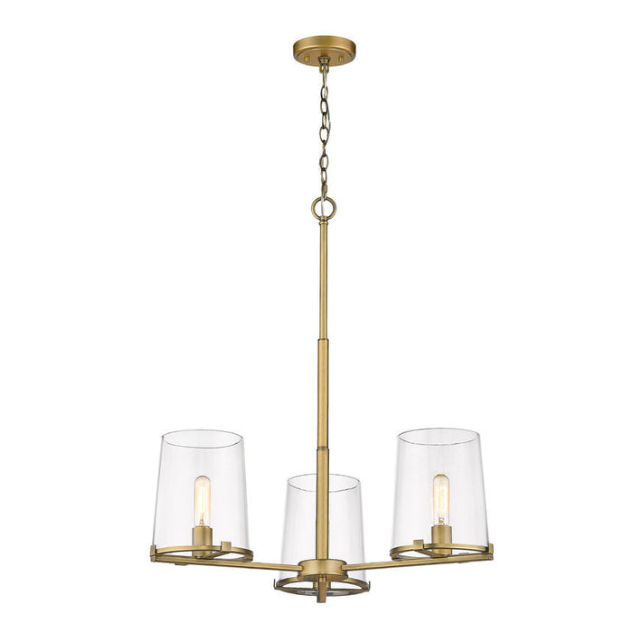Z-Lite Callista Rubbed Brass 3 Light Chandelier 3032-3RB | theLightShop