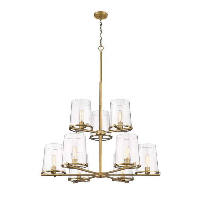 Z-Lite Callista Rubbed Brass 9 Light Chandelier 3032-9RB | theLightShop