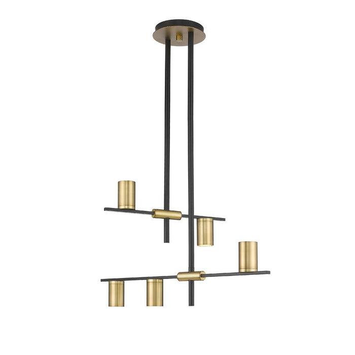 Z-Lite Calumet Matte Black Olde Brass Chandelier 814-5MB-OBR | theLightShop