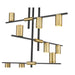 Z-Lite Calumet Matte Black Olde Brass Chandelier 814-9MB-OBR | theLightShop