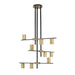 Z-Lite Calumet Matte Black Olde Brass Chandelier 814-9MB-OBR | theLightShop