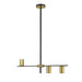 Z-Lite Calumet Matte Black Olde Brass Island Billiard 814-3L-MB-OBR | theLightShop